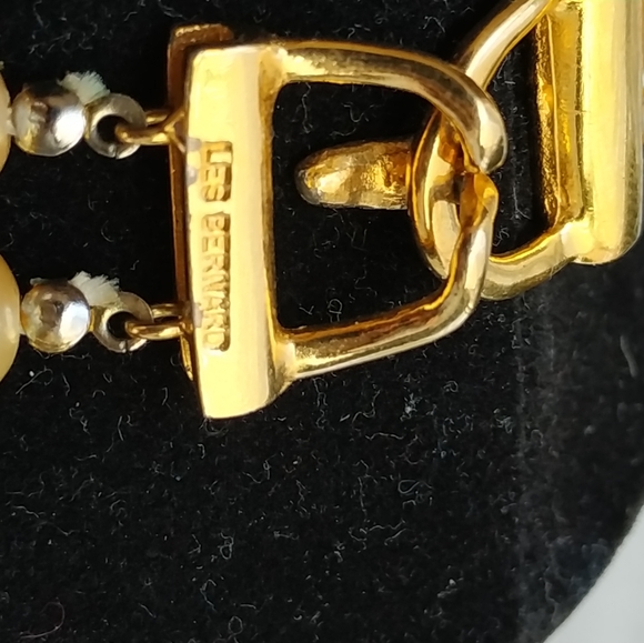 Vintage Les Bernard Designer Pearl Choker Necklace - Picture 2 of 5